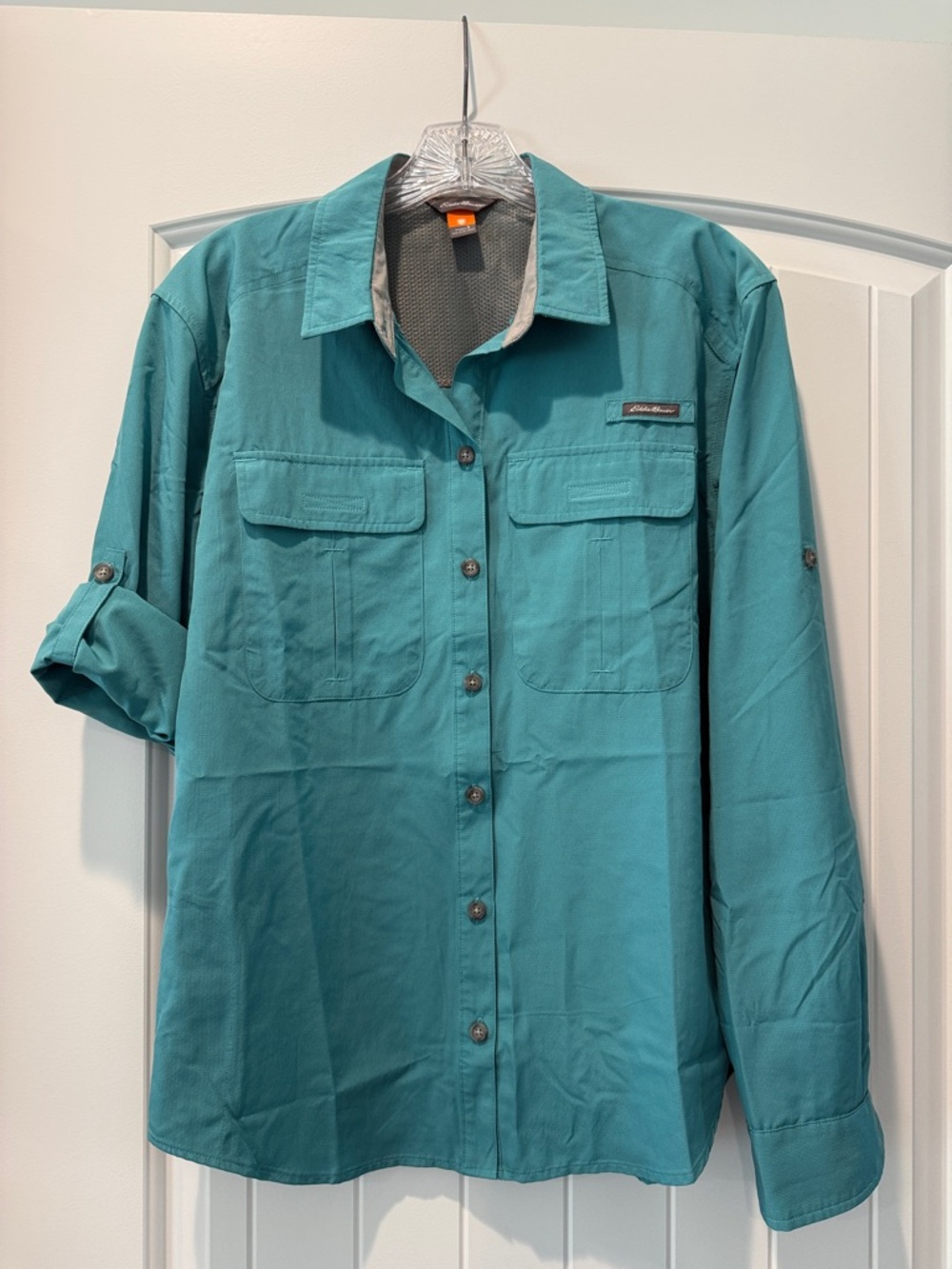Eddie Bauer Teal Button-Down Shirt